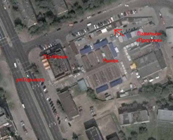 Схема проезда к павильону Престиж